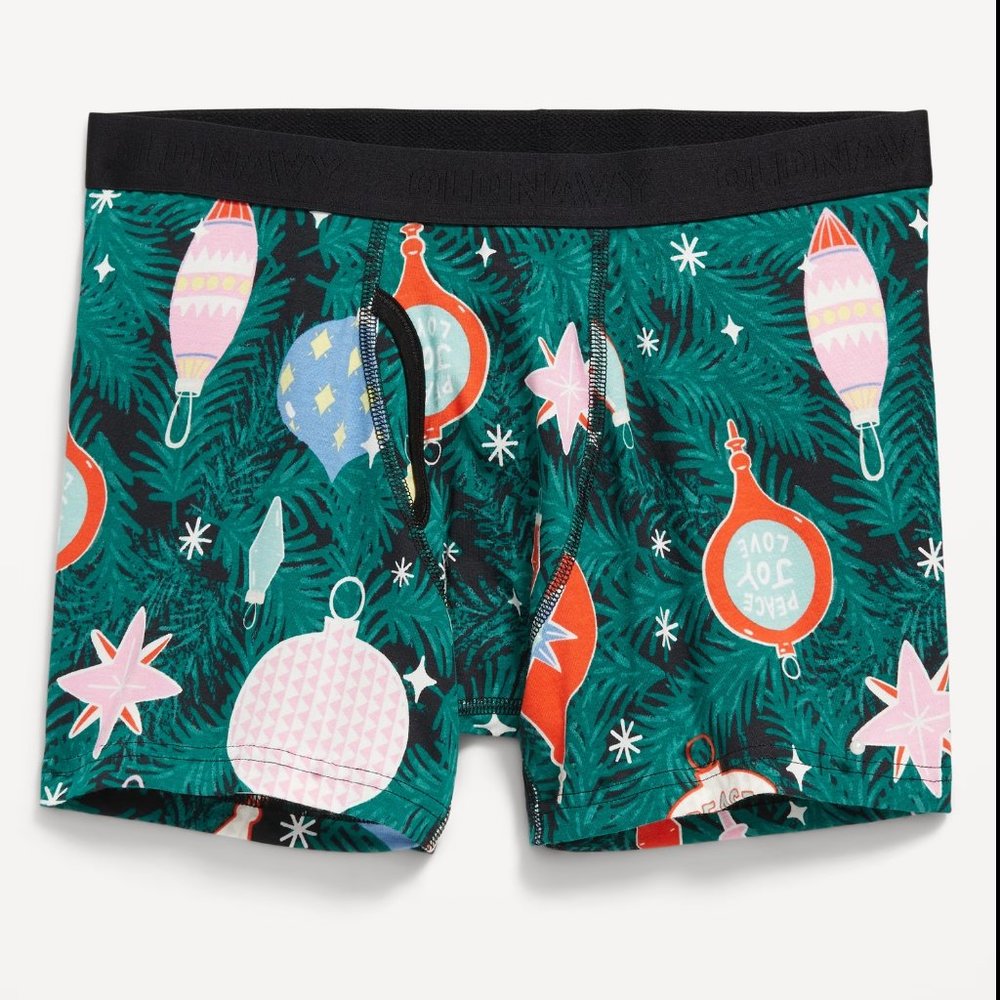 (3) Holiday Boxer Brief Underwear & (6) Socks Bundle: 4.5" Inseam. Socks. New